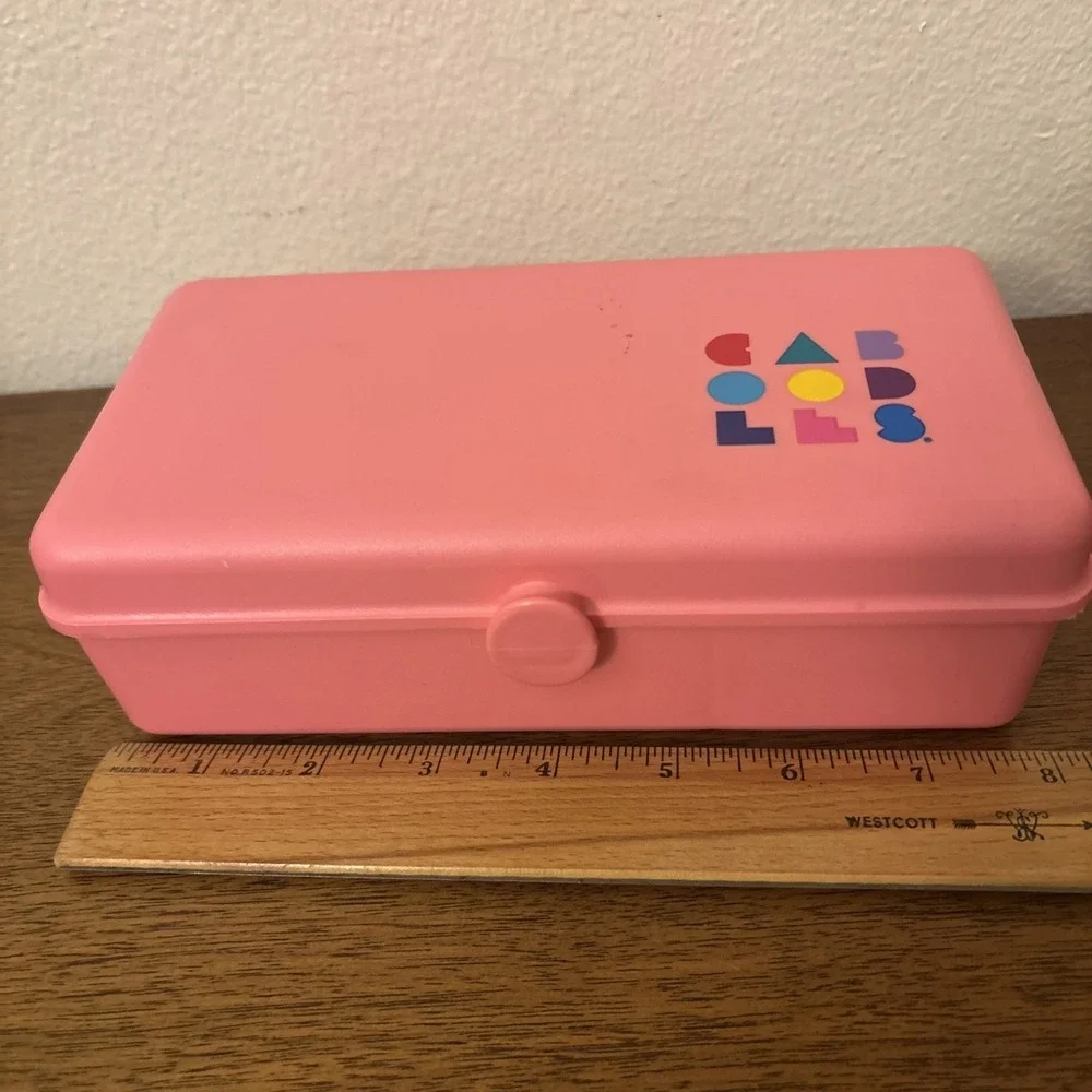 Vintage Mini Caboodles Make Up Jewelry Case With Mirror Model 2605 Pink 2‎ Tier